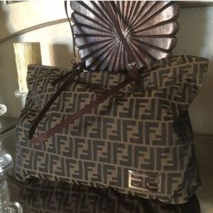 100% Authentic FENDI ZUCCA pattern Tote